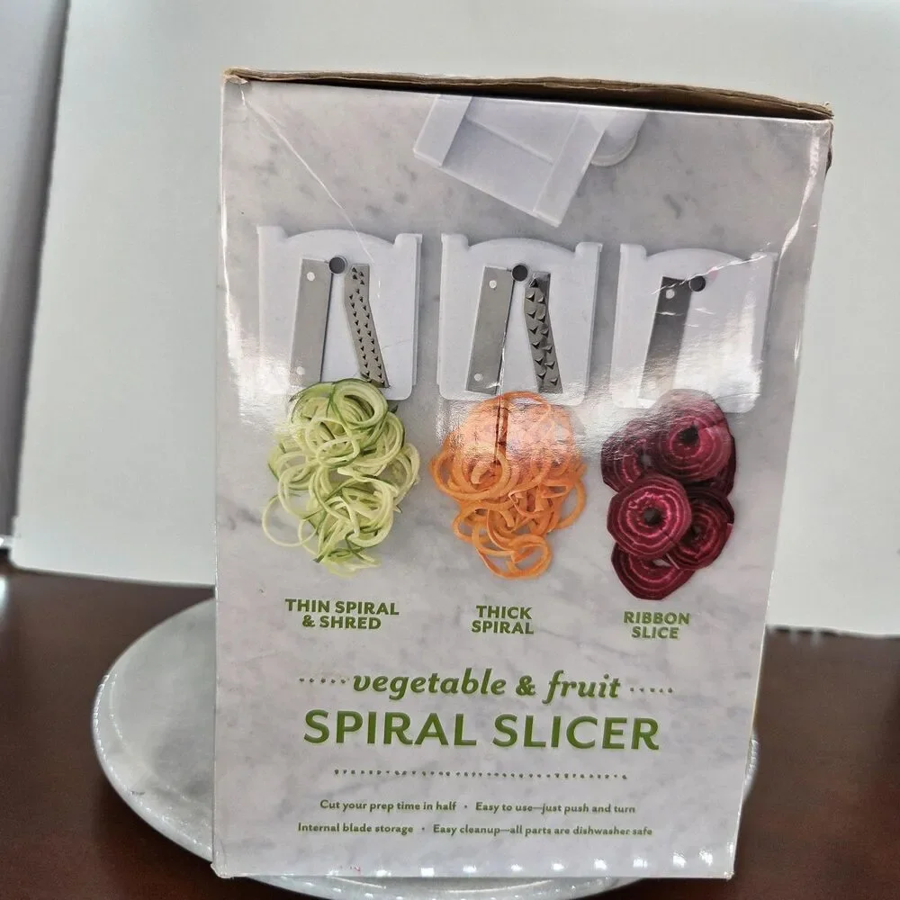Sur La Table Vegetable & Fruit Spiral Slicer 3 Blade Manual Spiralizer Kitchen